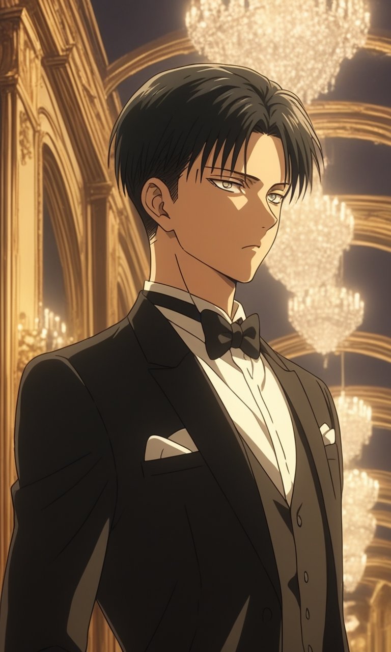 00635-1006027424-1boy, Levi from  Shingeki no Kyojin, BREAK source_anime , best quality,   wearing a black tuxedo with a bow tie, formal setting,.jpg